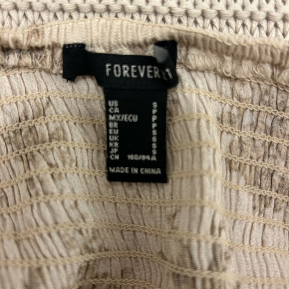 Forever 21 Beige Floral Tank Top - Picture 3 of 3